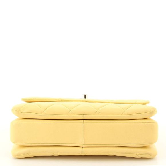Chanel Trendy CC Top Handle Bag Quilted Lambskin Small Yellow - Picture 4 of 8